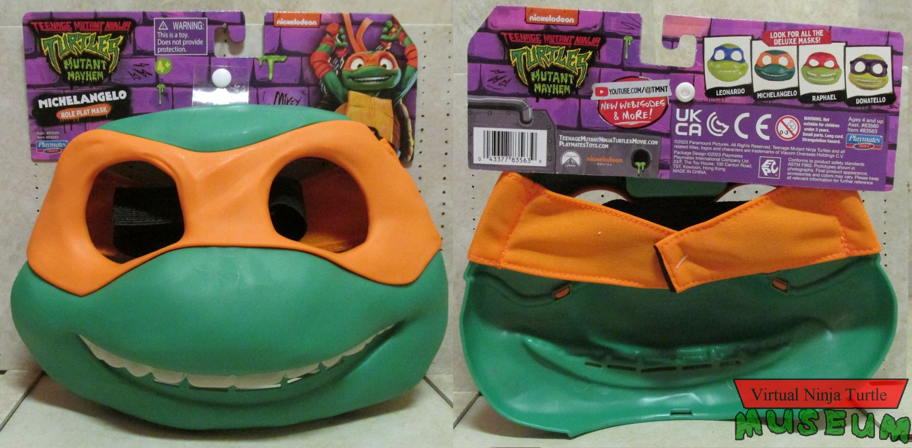 Michelangelo Mask front and back