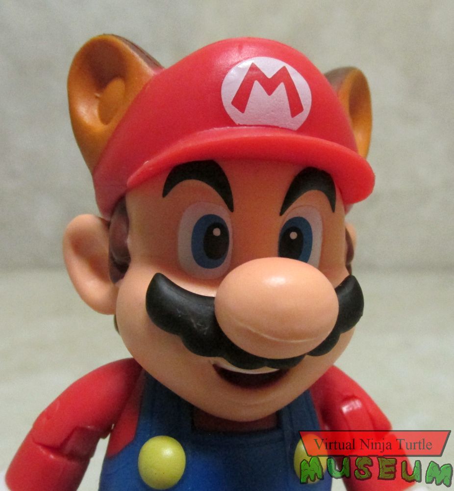 Raccoon Mario close up